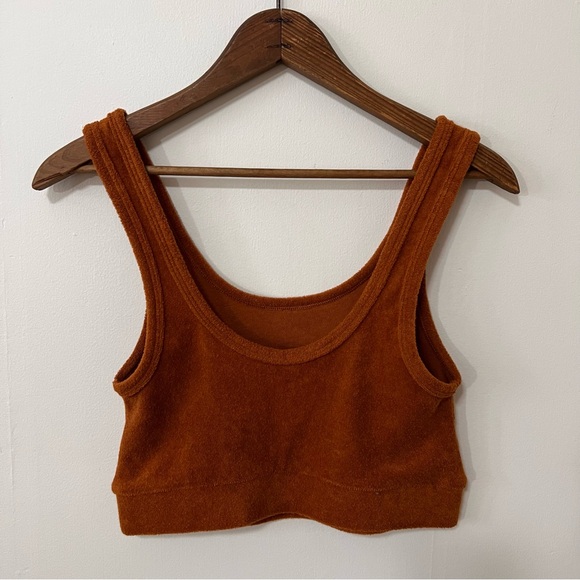 OFFLINE By Aerie Summer Lights Terry Tank Top Caramel Brown Size Small - Picture 6 of 12